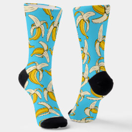 Calcetines Fruta tropical bananera impresa Alimentos estampad