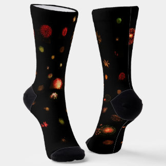Calcetines - Fuegos artificiales en el cielo negro