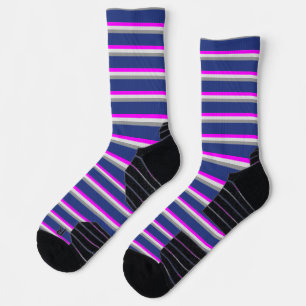 Calcetines Fun Crazy Navy Blue Gray Pink