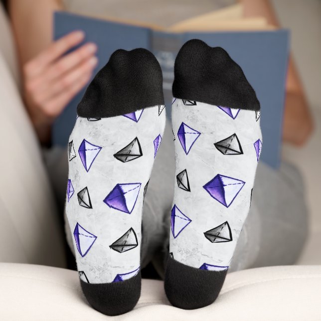 Calcetines Fun Math Geometry Geek Pyramid (Abajo)