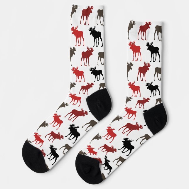 Calcetines Fun Moose on the Loose Pattern (Izquierda)