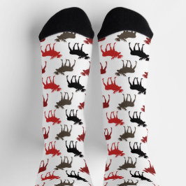 Calcetines Fun Moose on the Loose Pattern
