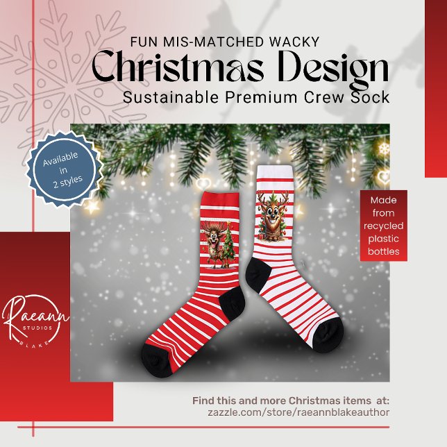 Calcetines Fun Navidades Wacky con mala correspondencia Socks (Subido por el creador)