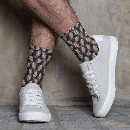 Calcetines Fun Silly Face Novedad Foto