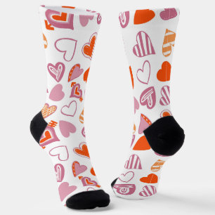 Calcetines Fun Valentine Hearts Novedades Socks