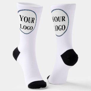 Calcetines Funny Black White Manly crea tu propio LOGO