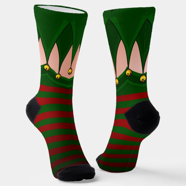 Calcetines Funny Christmas Socks Festive Holiday Elf Socks (Angular)