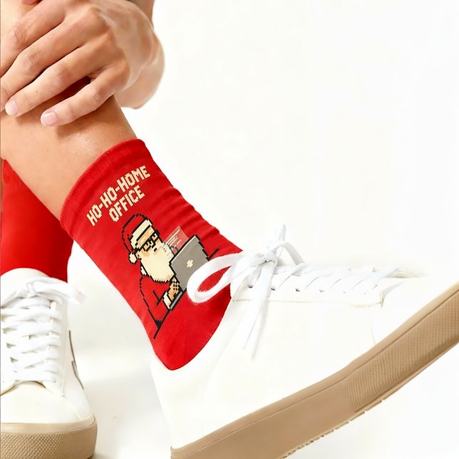 Calcetines Funny Ho-Ho-Home Office Christmas Socks (Subido por el creador)