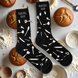 Calcetines Funny Kitchen Tool Pattern Baking Dad Socks