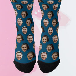 Calcetines Funny Pareja Personalizada Cara 2 Fotos