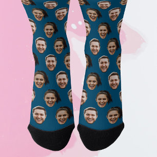 Calcetines Funny Pareja Personalizada Cara 2 Fotos
