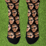 Calcetines Funny Personalizado Face Photo Crew<br><div class="desc">Funny personalizado cara calcetines de la tripulación personalizados con una foto. Subir un corte de la cara con un fondo transparente y se replicará automáticamente en todas las medias, en ambos lados. Para realizar el recorte, puedes descargar cualquier aplicación móvil o de computadora, o usar el programa llamado Canva o...</div>