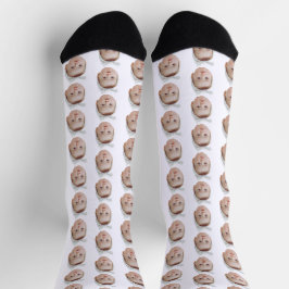 Calcetines Funny Personalizado Face Photo Face Patrón Repetid