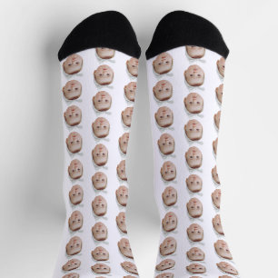Calcetines Funny Personalizado Face Photo Face Patrón Repetid
