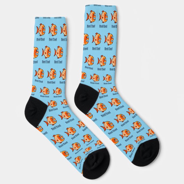 Calcetines Funny Personalizado Fish Ocean Pun (Derecha)
