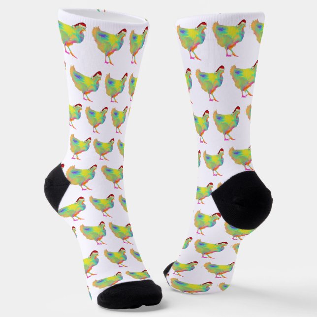 Calcetines Funny Santa Chicken Navidades (Angular)