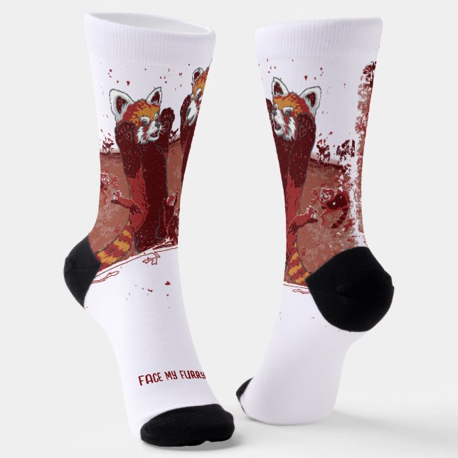 Calcetines Furia de Panda Rojo (Angular)