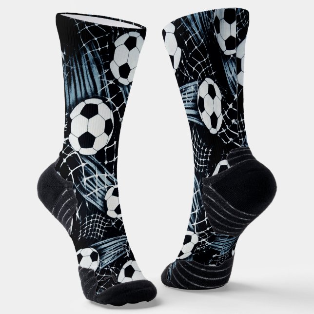 Calcetines Fútbol Blanco Y Negro (Angular)