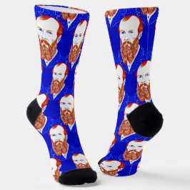 Calcetines Fyodor Dostoevsky - Estilo geométrico elegante