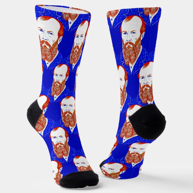 Calcetines Fyodor Dostoevsky - Estilo geométrico elegante (Angular)