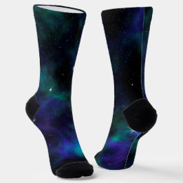 Calcetines Galaxia azul y verde