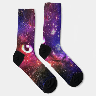 Calcetines Galaxia de ráfaga de color Cat