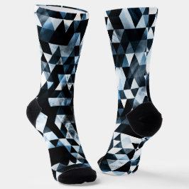 Calcetines Galaxia humeante azul triangular con vibración geo