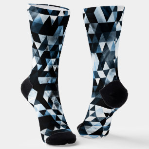 Calcetines Galaxia humeante azul triangular con vibración geo