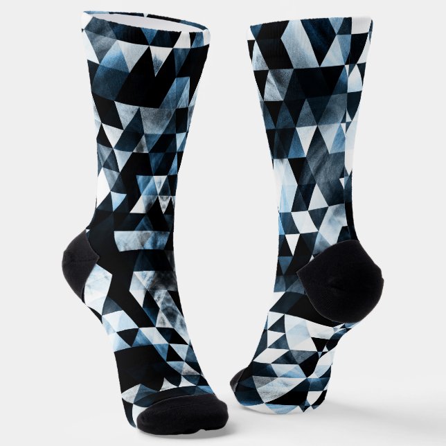 Calcetines Galaxia humeante azul triangular con vibración geo (Angular)