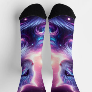 Calcetines Galoaxia Cósmica Felina Mística Celestial
