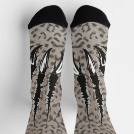 Calcetines garras leopardo