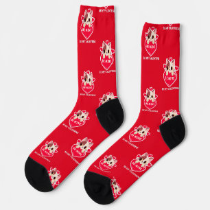 Calcetines Gatito blanco con corazón
