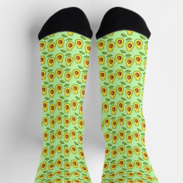 Calcetines Gato de aguacate verde