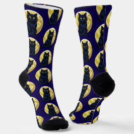 Calcetines Gato negro enojado