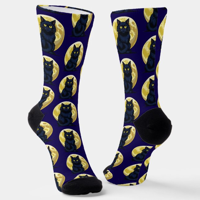Calcetines Gato negro enojado (Angular)