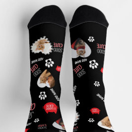 Calcetines Gato personalizado tira la foto para los amantes d