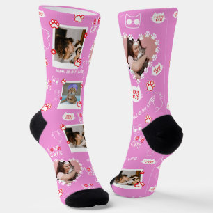 Calcetines Gato personalizado zócalo con foto - Mascota perso
