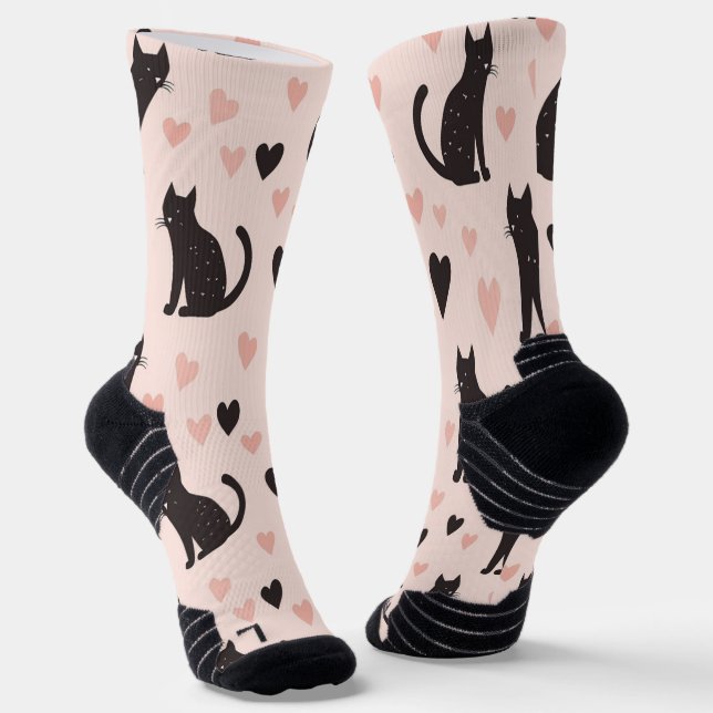 Calcetines Gato rosa zócalos rosa suave (Angular)