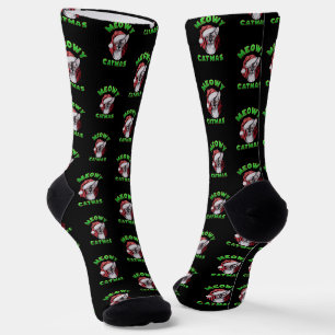 Calcetines Gato Sphynx Santa Meowy Navidad Mujer Sostenible