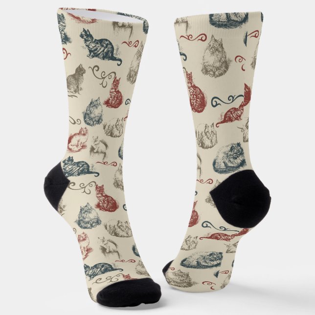 Calcetines Gatos de cosecha (Angular)