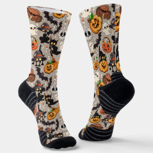 Calcetines Gatos divertidos de Halloween en una fiesta