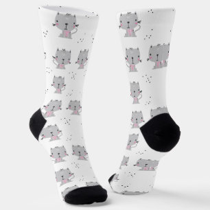 Calcetines Gatos Grises