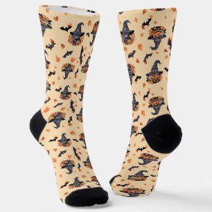 Calcetines Gatos Lindos Murciélagos y Calabazas Halloween