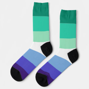 Calcetines Gay Men Green Blue Purple Strip LGBT