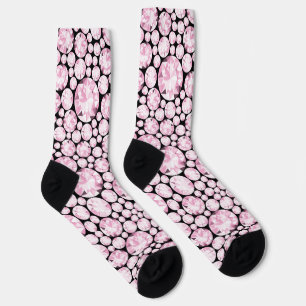 Calcetines Gemas de diamantes rosados Moda Glam Diversión ele