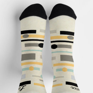Calcetines genial boho de mediados de siglo moderno añadir tu