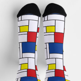 Calcetines Geometría Minimalista mondrina De Stijl Arte Moder