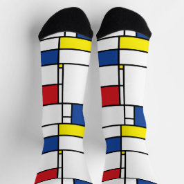 Calcetines Geometría Minimalista mondrina De Stijl Arte Moder