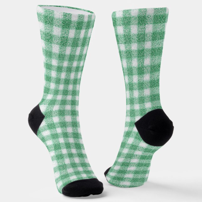 Calcetines Gingham Verde Menta  (Angular)