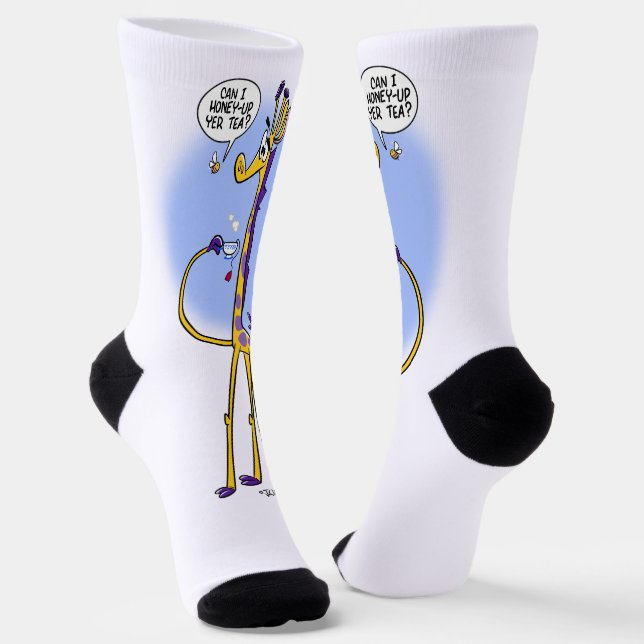 Calcetines GIRAFFE & HONEYBEE TEA por Jeff Willis (Angular)